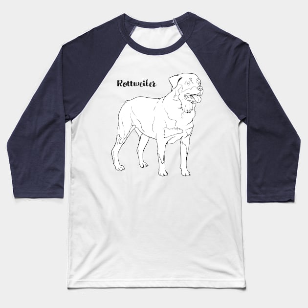 Rottweiler Baseball T-Shirt by eRDe
